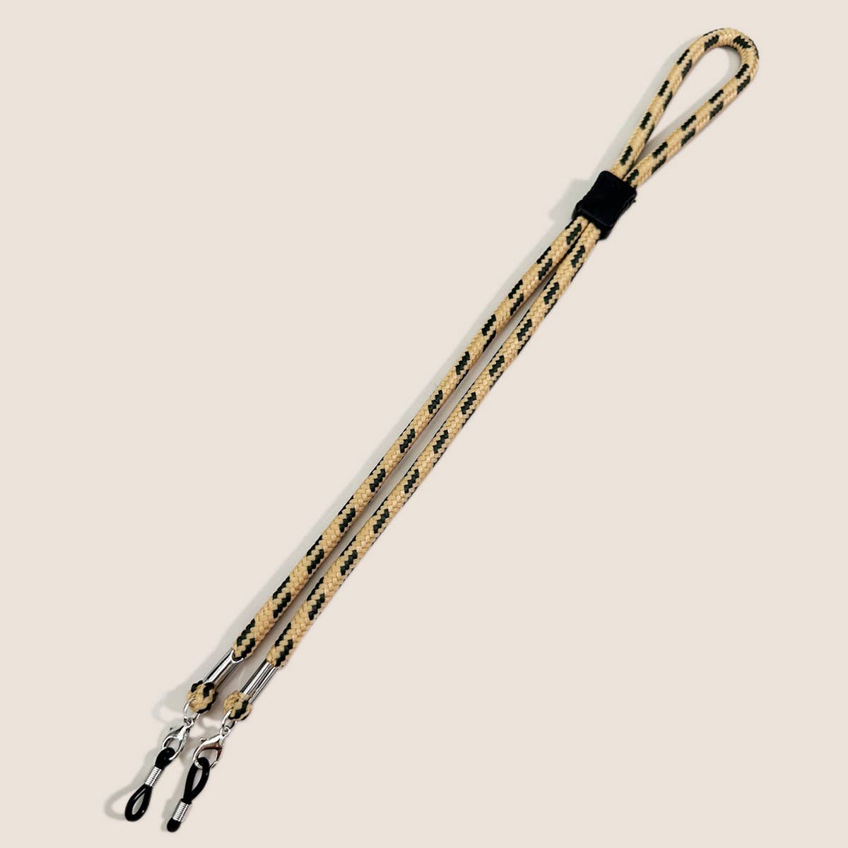 COLORFUL DUAL COLOR BLOCK BRAIDED GLASSES LANYARD_CWMM1157