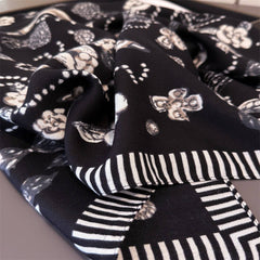Elegant Code Herringbone Cotton-Linen Scarf_Cwasc03445