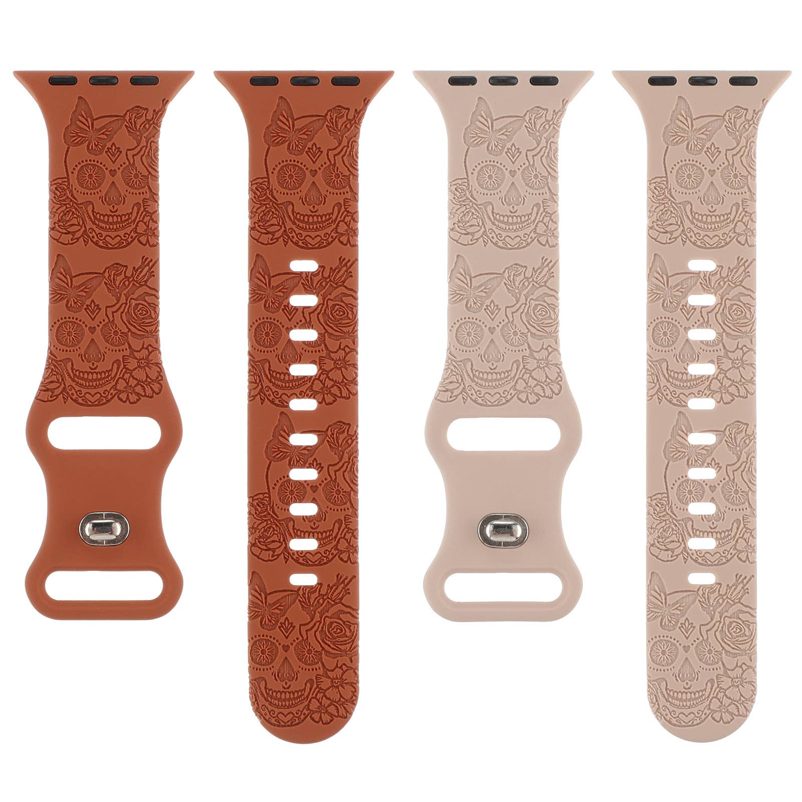 ENGRAVED CHECKERED SILICONE APPLE WATCH9 1 STRAP_CWASC1562