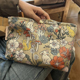 Large Canvas Makeup Bag Travel Cosmetic Pouch_Cuab00657