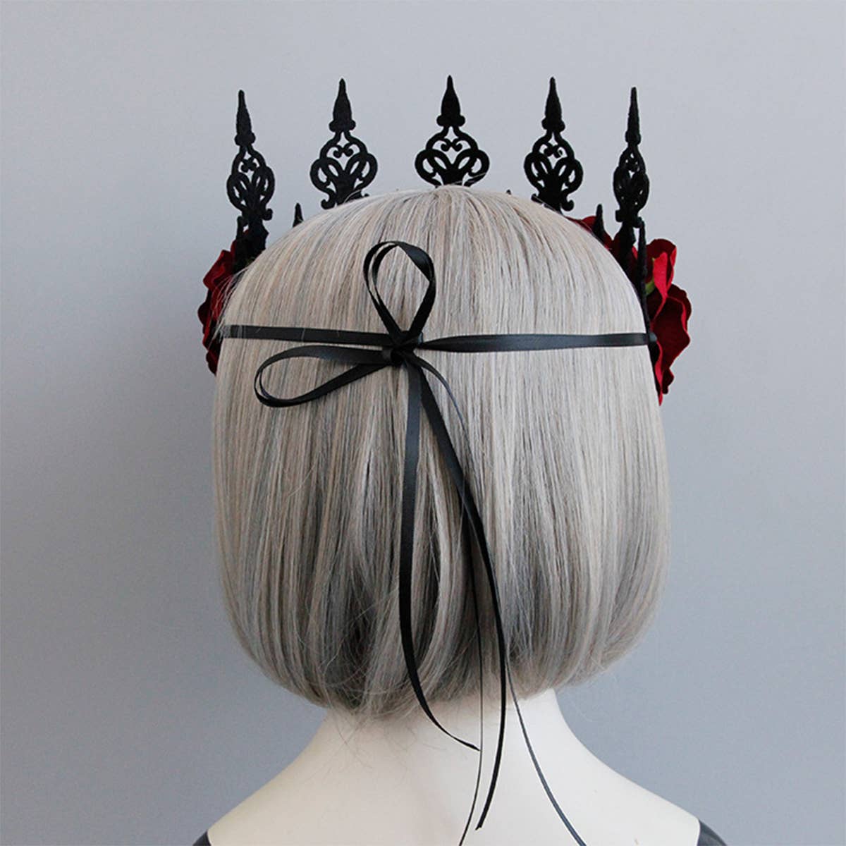 HALLOWEEN FEMALE RED ROSE CROWN_CWMM0125