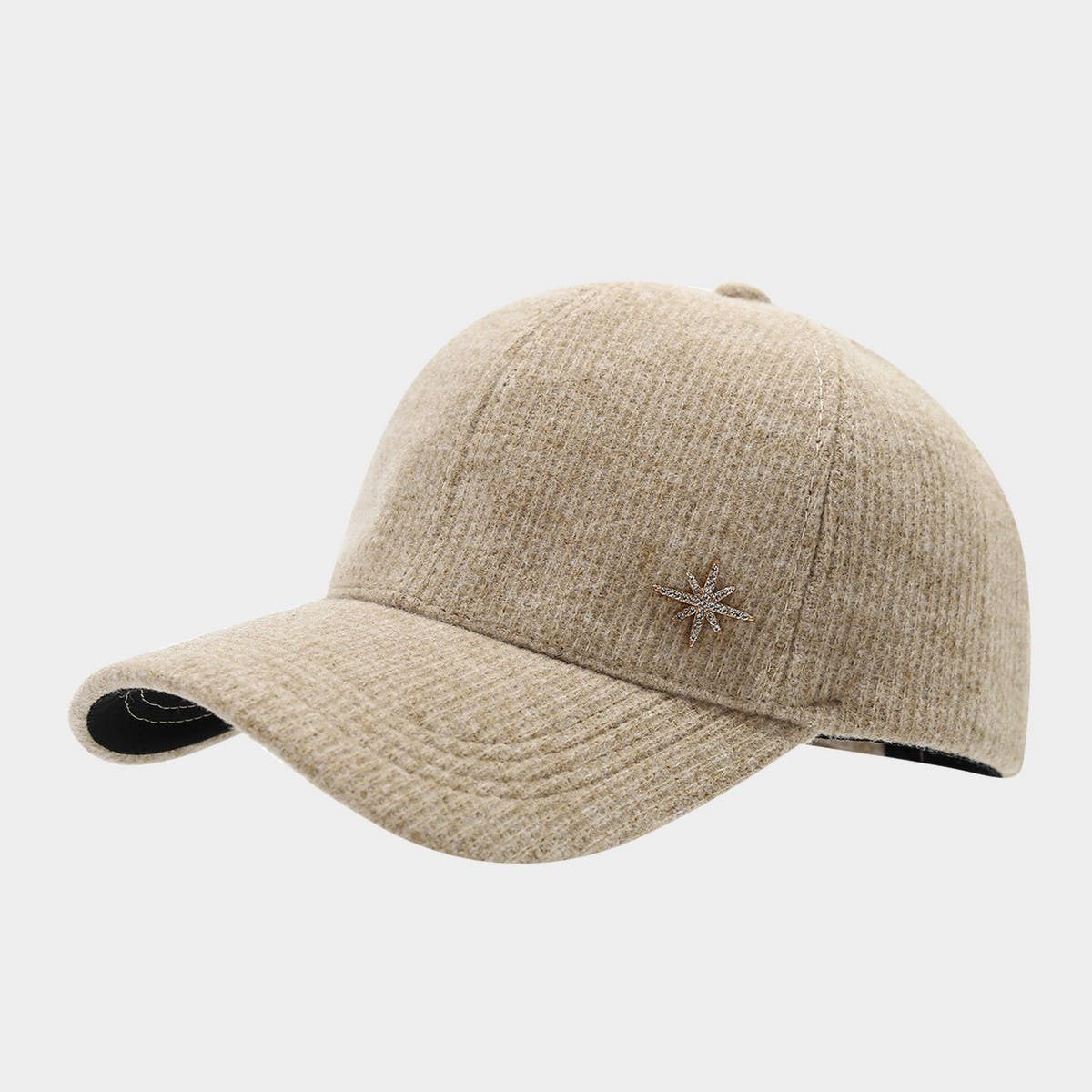 Winter Knit Baseball Cap Women Solid Warm Hat_Cwah04724