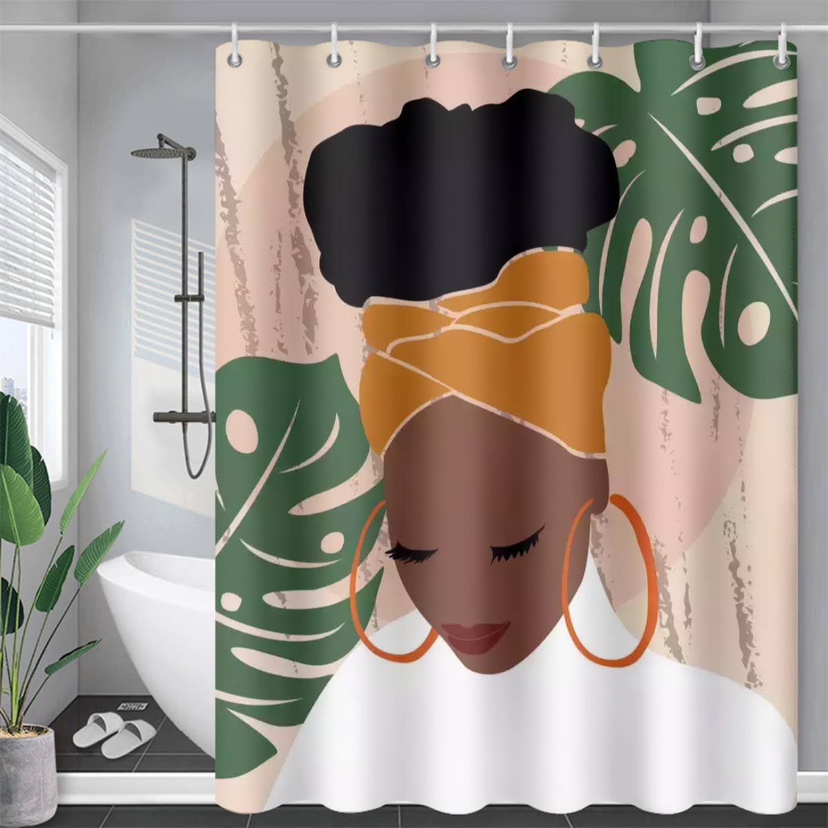 DIGITAL PRINTING BATHROOM SHOWER CURTAIN_CWMM1788