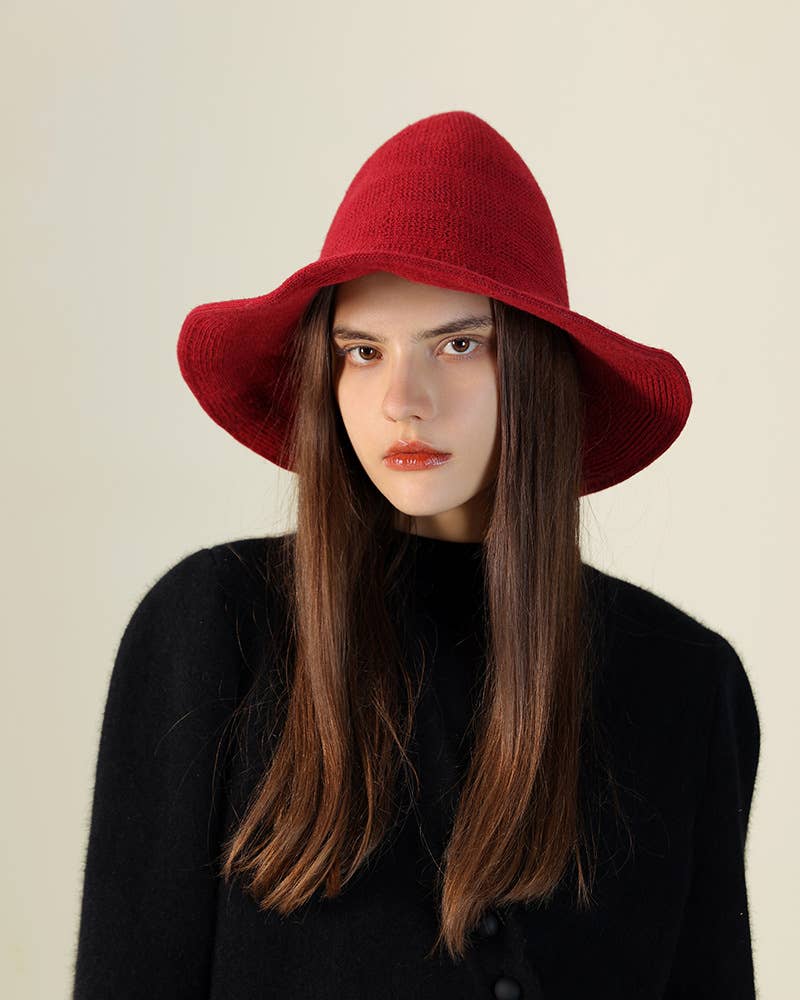 Halloween Character Wool Wizard Hat With Big Brim