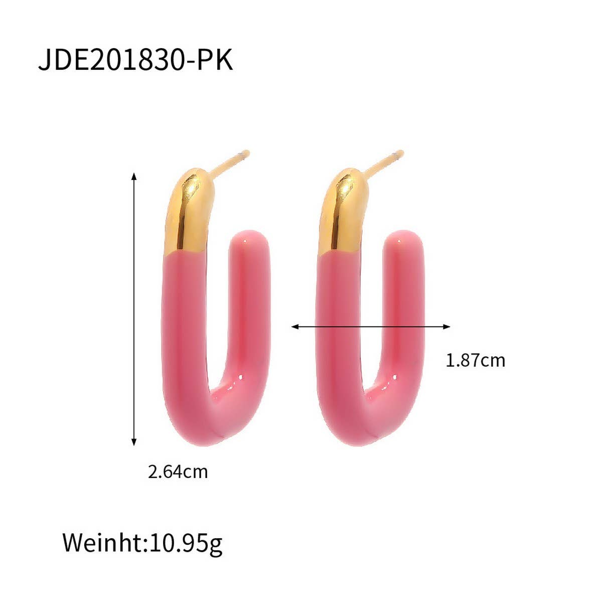 MACARON COLOR U SHAPED VERSATILE EARRINGS_CWAJE1376