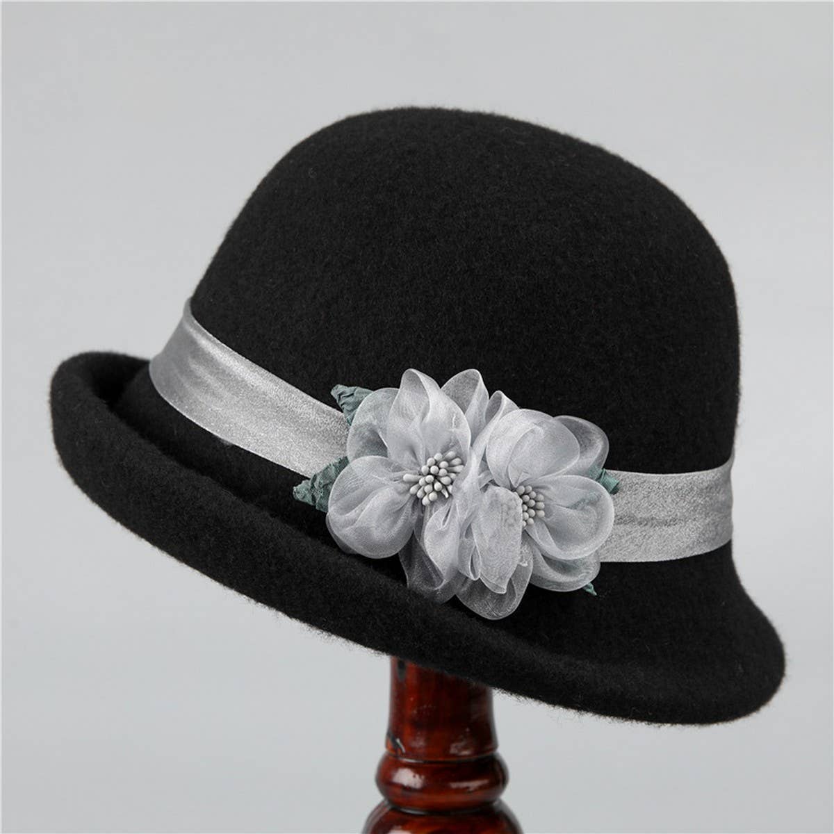 FRENCH RETRO CURLED BRIM FASHIONABLE BUCKET HAT_CWAH1787