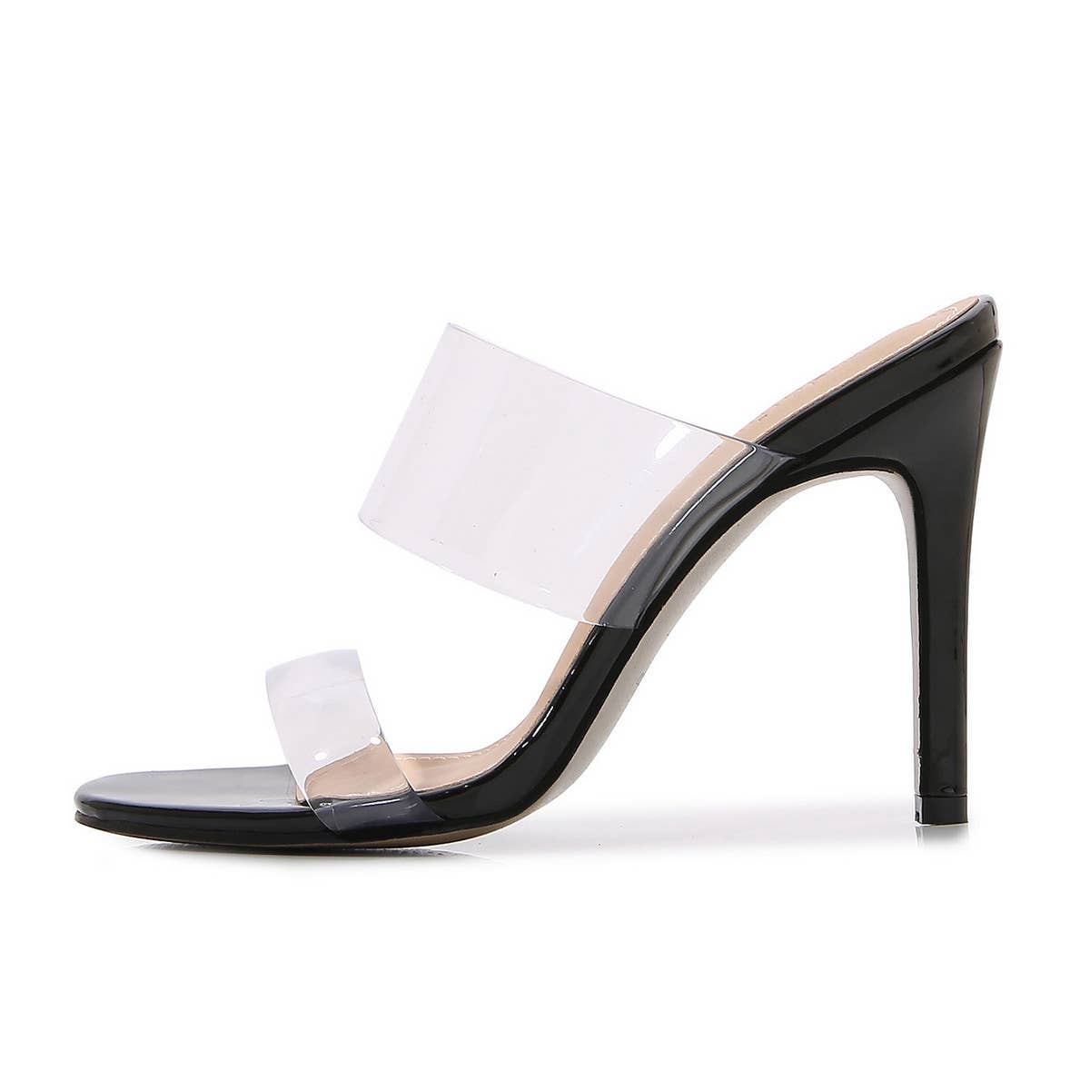 Women Casual Transparent Strap Stiletto High Heels