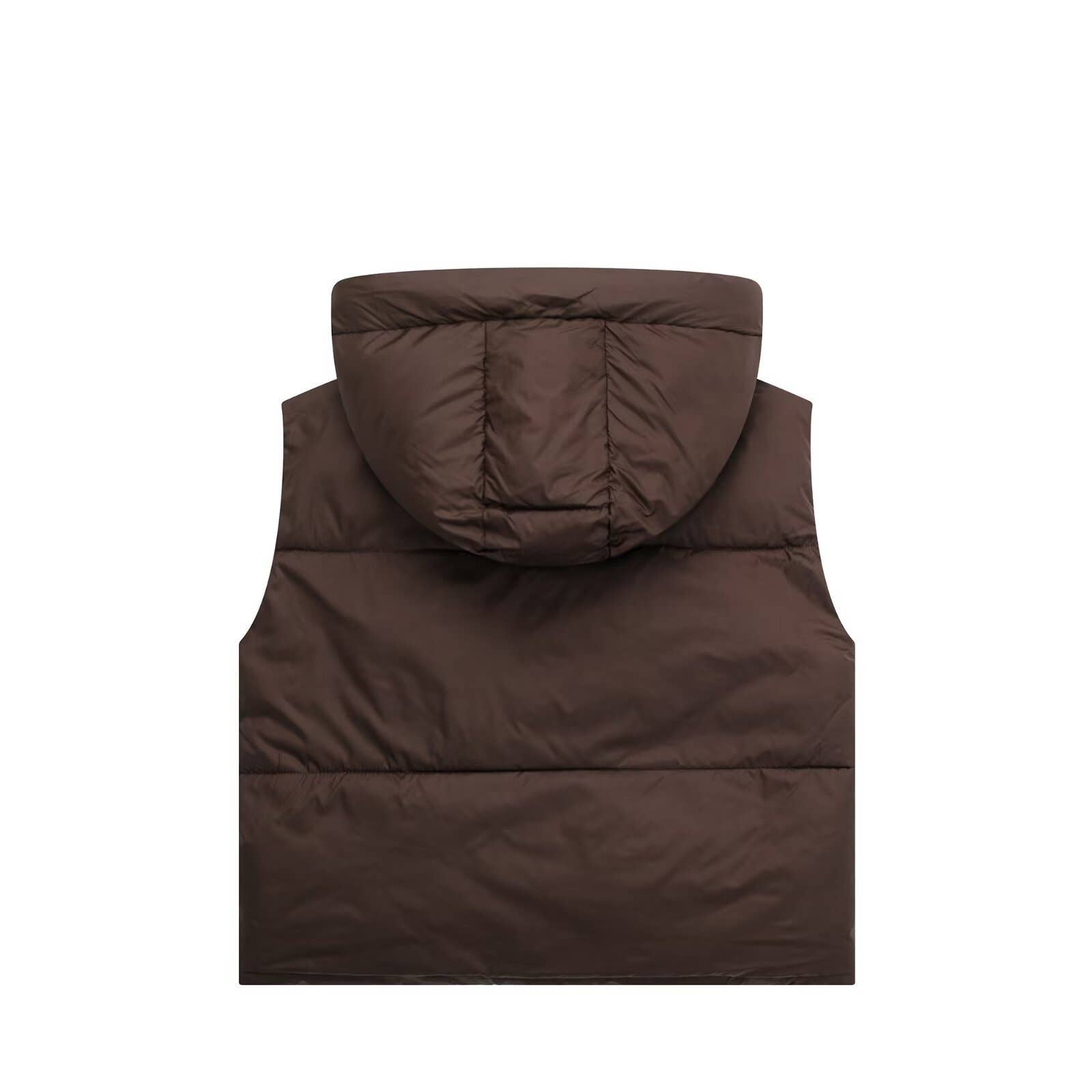 Solid-Color Simple And Casual Hooded Vest Jacket