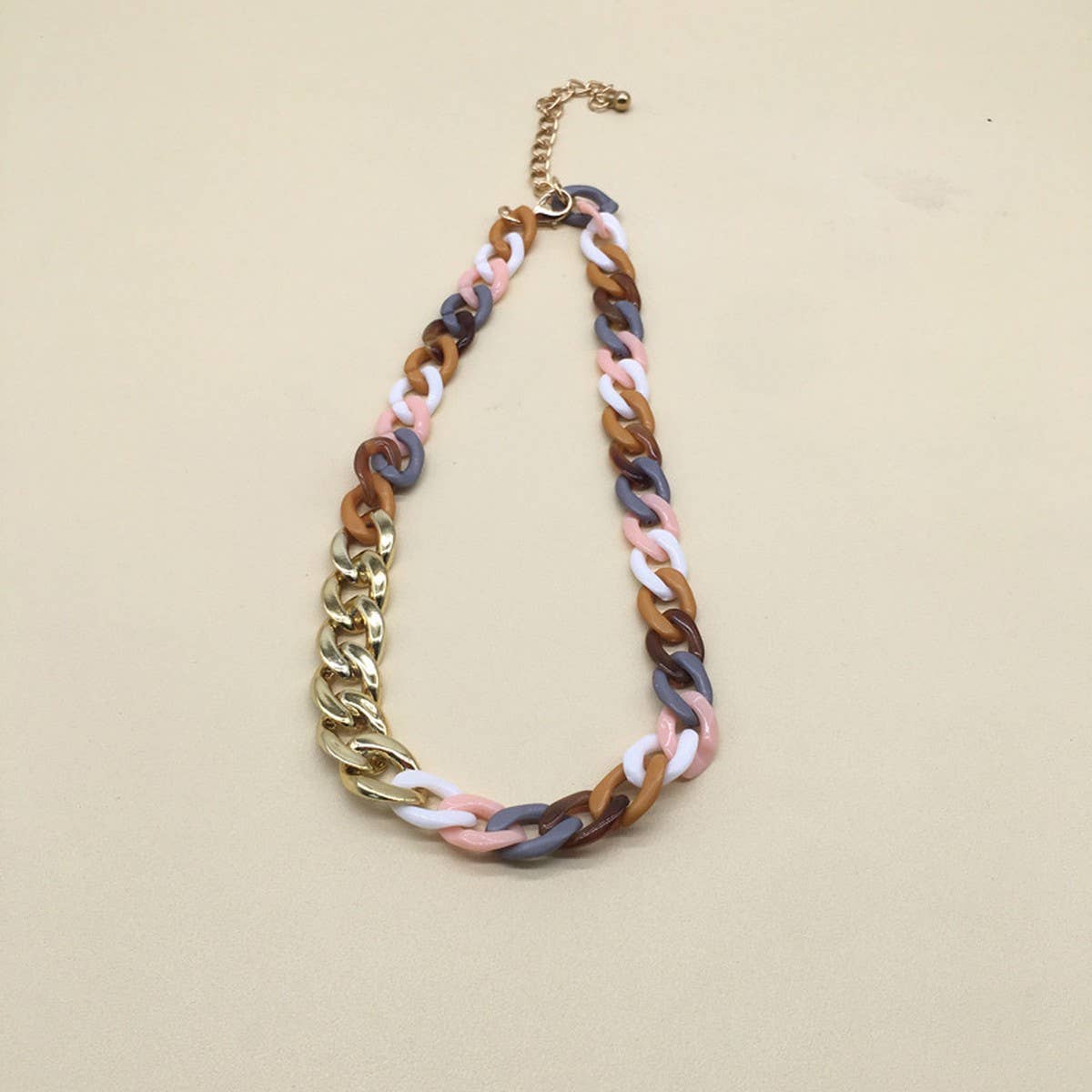 FASHION SPLICING ACRYLIC NECKLACE BRACELET SET_CWMM4917