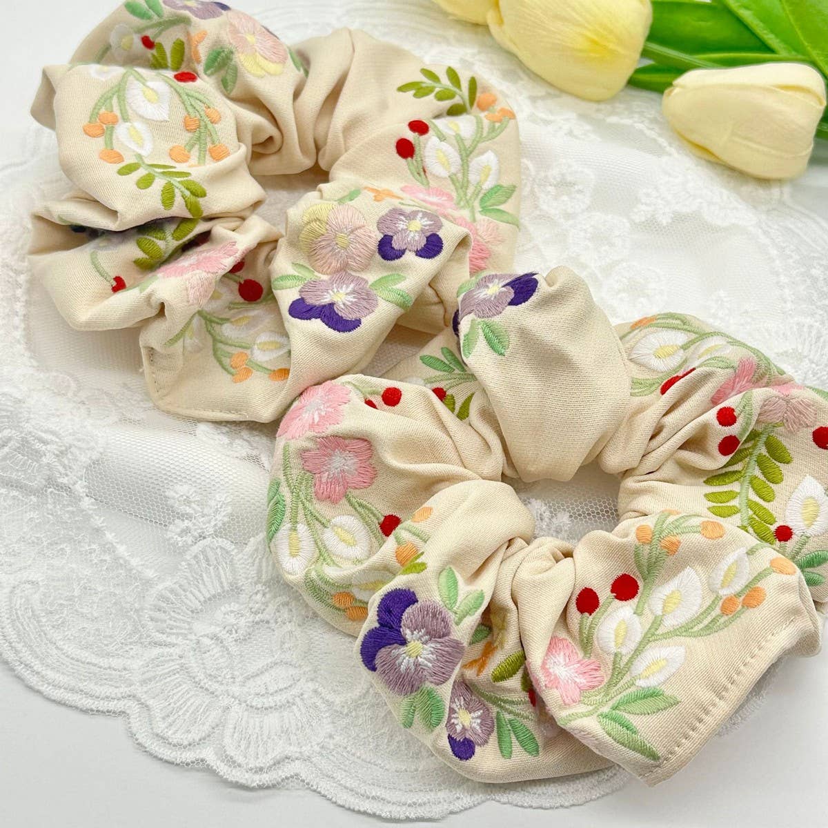 HEAVY FLOWER EMBROIDERY HEADBAND HAIR ACCESSORIES_CWAHA3692