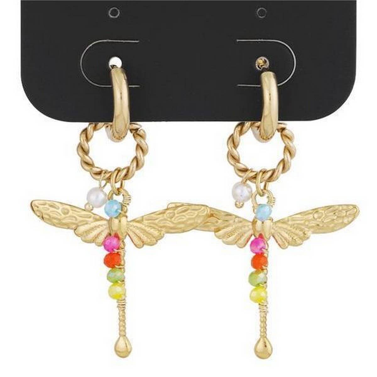 COLORFUL TEMPERAMENT FASHION DRAGONFLY EARRINGS_CWAJE5125