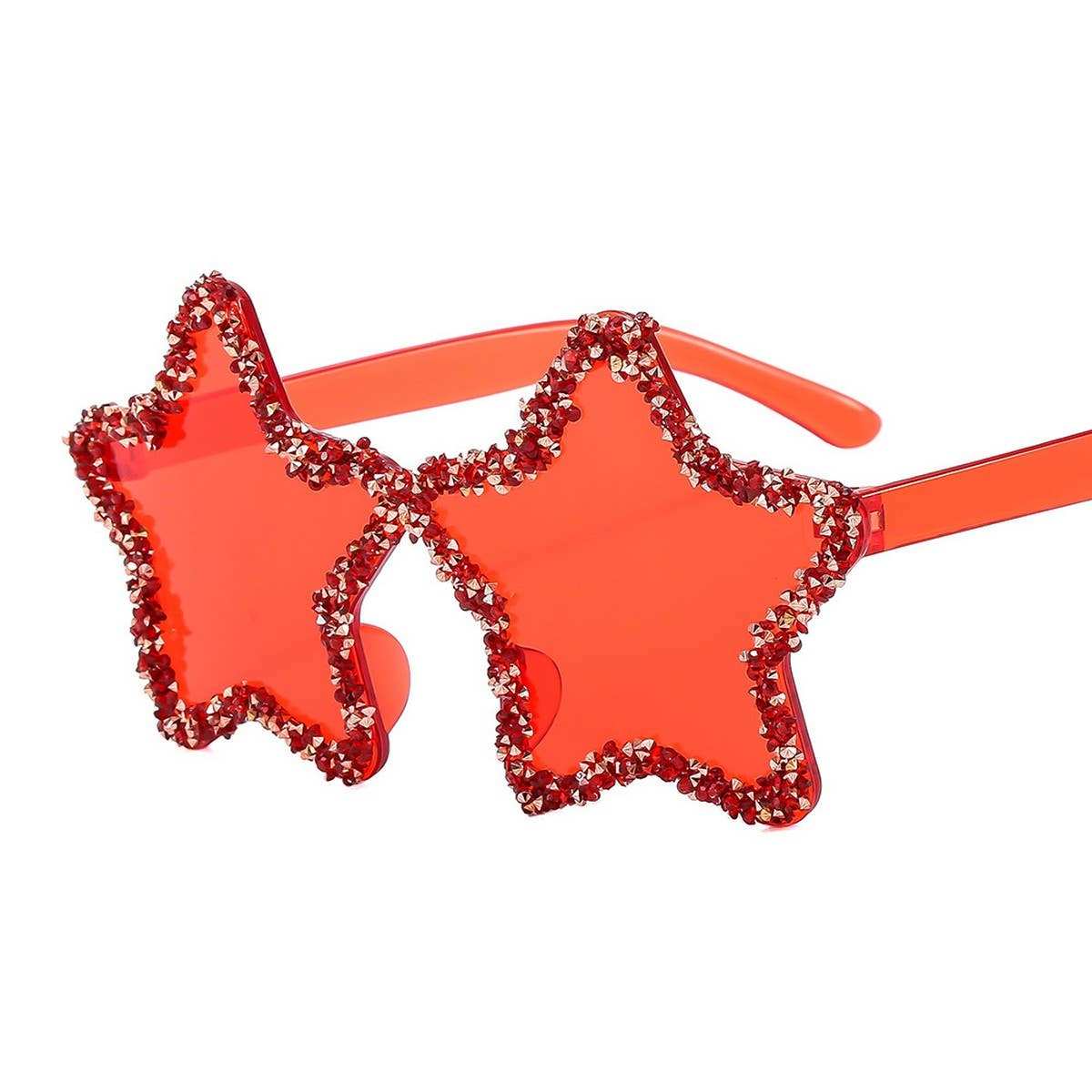 FRAMELESS HAND PAINTED DIAMOND STAR SUNGLASSES_FRAMELESS HAN