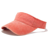 Washed Cotton Visor Hat Street Style Sun Cap_Cwah3306