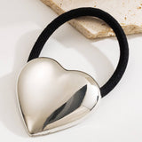 MINIMALIST GLOSSY HEART GEOMETRIC HAIR TIE_CWAHA6207