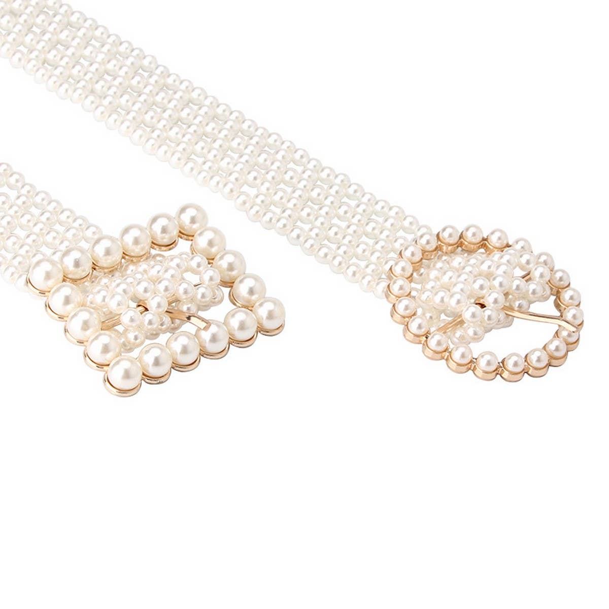 PEARL WOVEN BELT ALLOY BUCKLES_CWABE0405