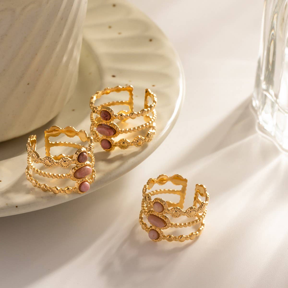 NATURAL STONE LUXURY FASHIONABLE NON FADING RING_CWAJE1385