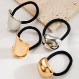 MINIMALIST IRREGULAR METAL ELASTIC HAIR TIE_CWAHA6253