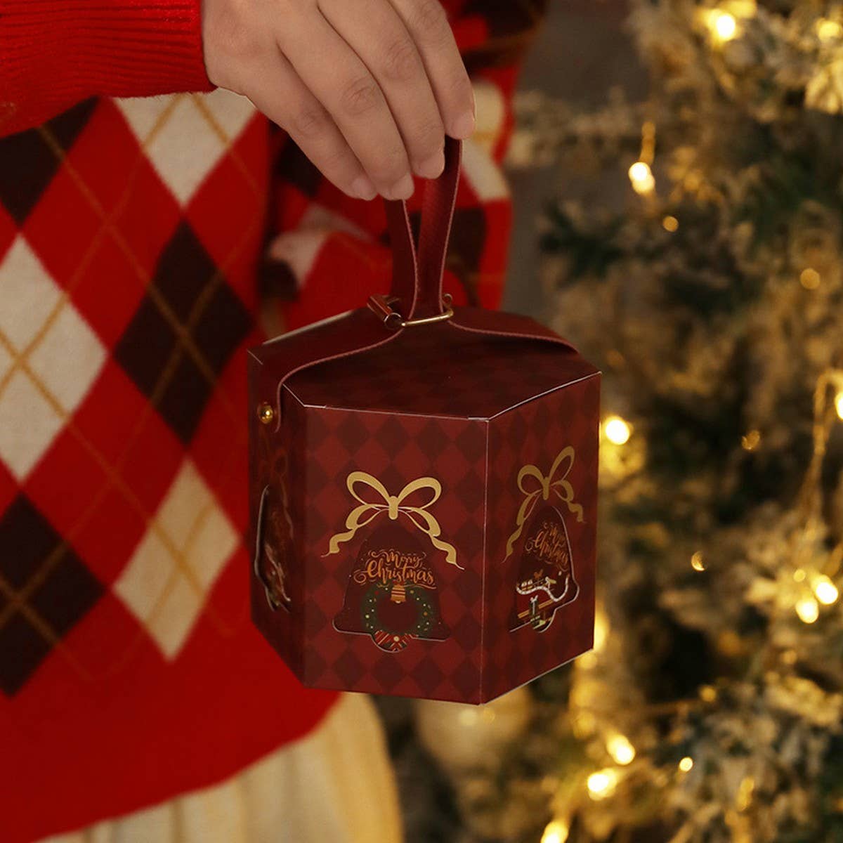 Christmas Apple Box Gift Packaging Tote Bag_Cuab00749