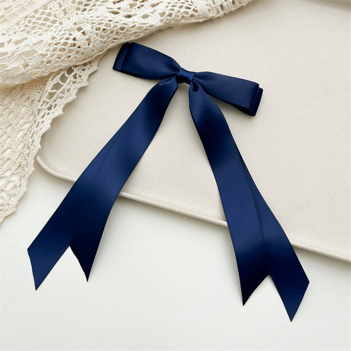 DOUBLE LAYER BOW RIBBON TASSEL HAIR ACCESSORIES_CWAHA4161