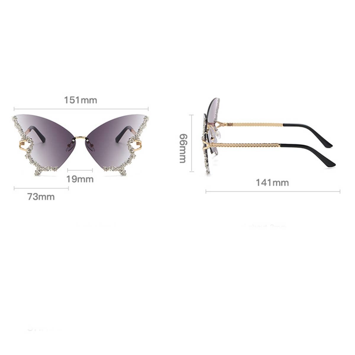 STYLISH LARGE FRAME BUTTERFLY DIAMOND SUNGLASSES_CWASG0192