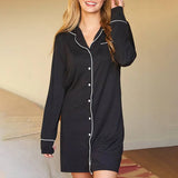 Women Solid Button Down Pajama_Cwdsd10377