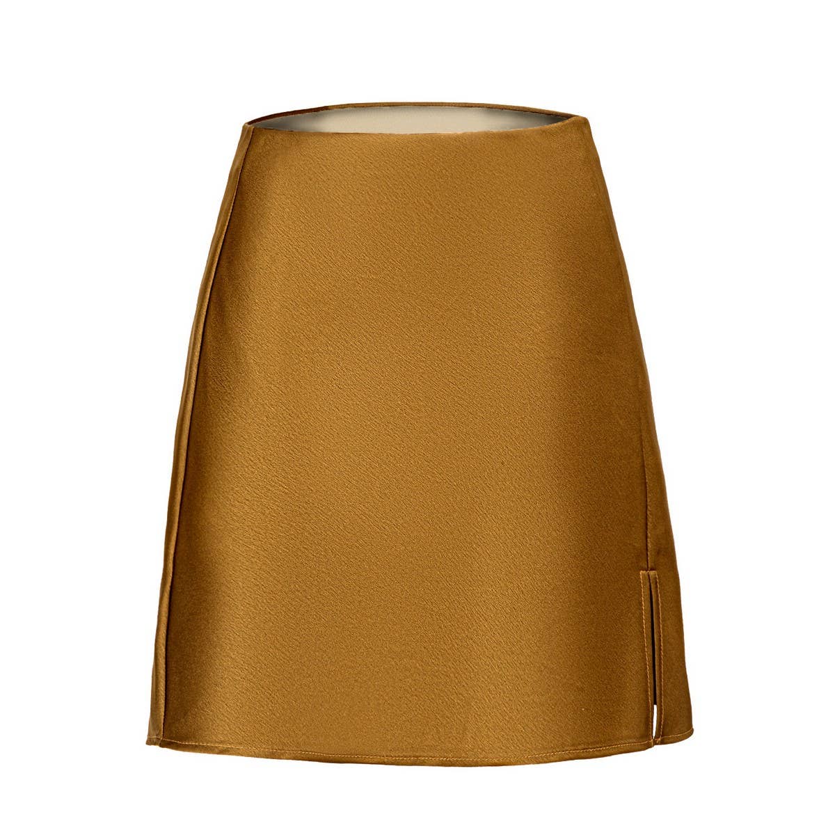 SOLID COLOR SATIN SLIT SKIRT SEXY A LINE MINISKIRT_CWBSS0375