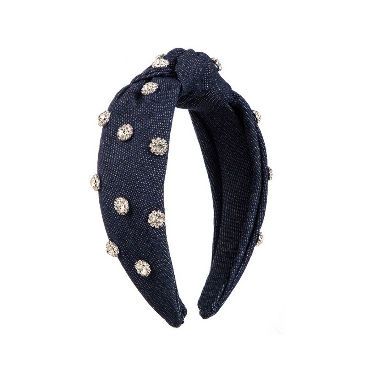 FASHIONABLE WIDE CENTER KNOT DENIM HEADBAND_CWAHA2126