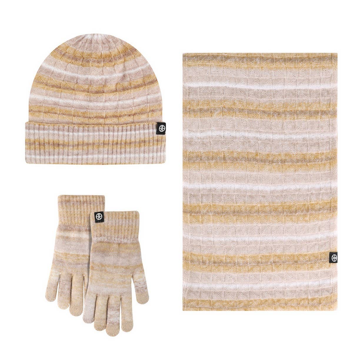 Winter Striped Gradient Scarf Three-Piece Set_Cwmm2869