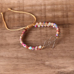 HEART SHAPE BRAIDED ADJUSTABLE BRAIDED BRACELETS_CWAJE3957