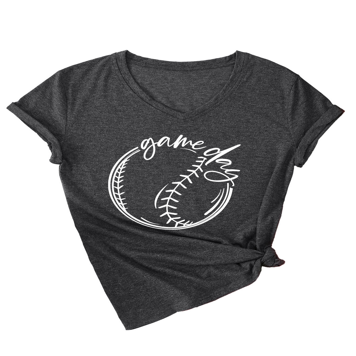 CASUAL WOMEN S TEE GAME DAY V NECK DESIGN_CWTTS1535