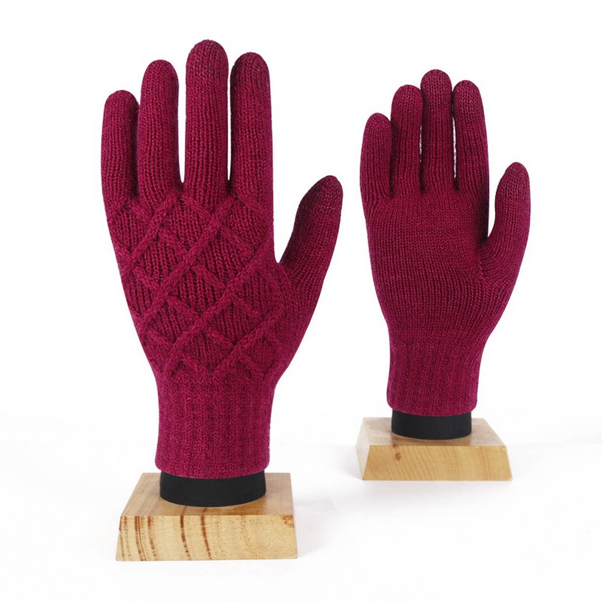 SOLID COLOR WARM TOUCH SCREEN KNITTED GLOVES_CWAG0388