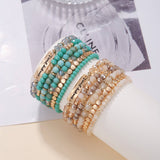 ETHNIC CRYSTAL BEADED BRACELET 6 PIECE SET_CWMM3516