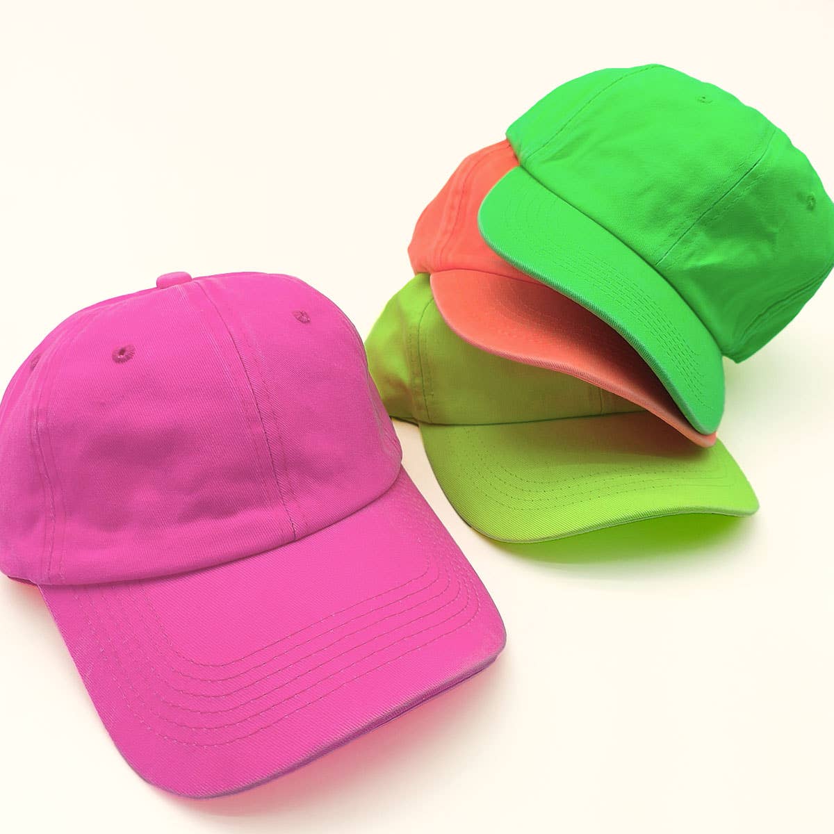 PARENT CHILD NEON BASEBALL CAP SOFT BRIM SUN HAT CWAH1222