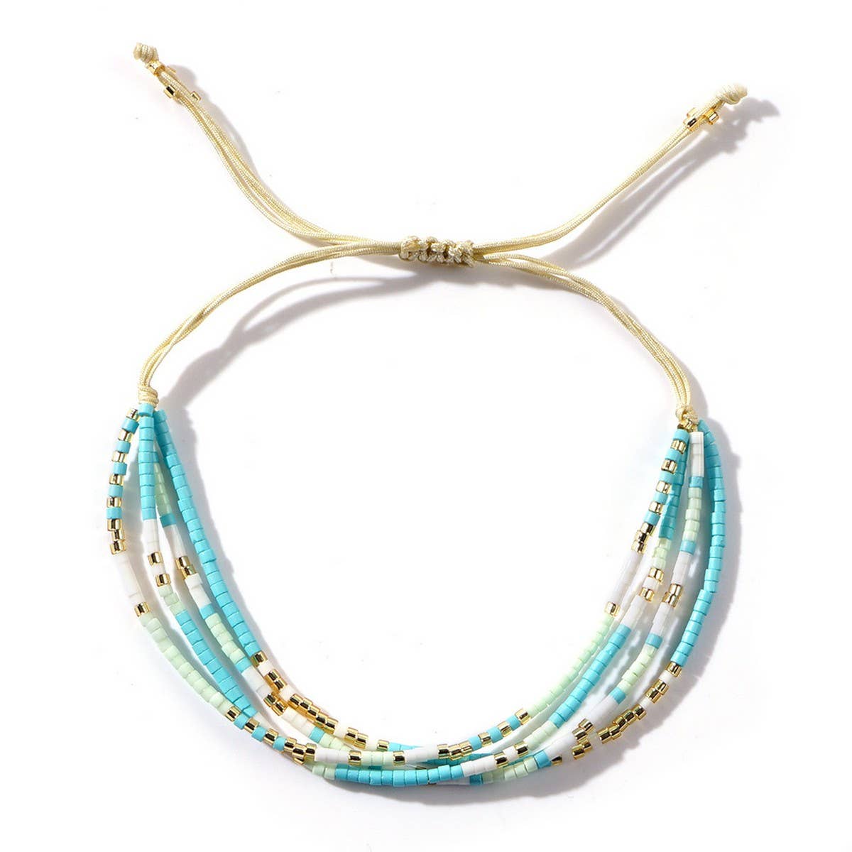 MIXED COLOR RICE BEADS STACKING DESIGN BRACELET_CWMM3798