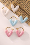 HEART DECOR HOOP EARRINGS_CWAJE0458