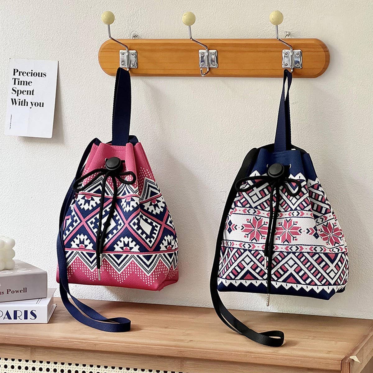 SIMPLE DESIGN KNITTED PORTABLE SHOULDER BAG_CWAB3071