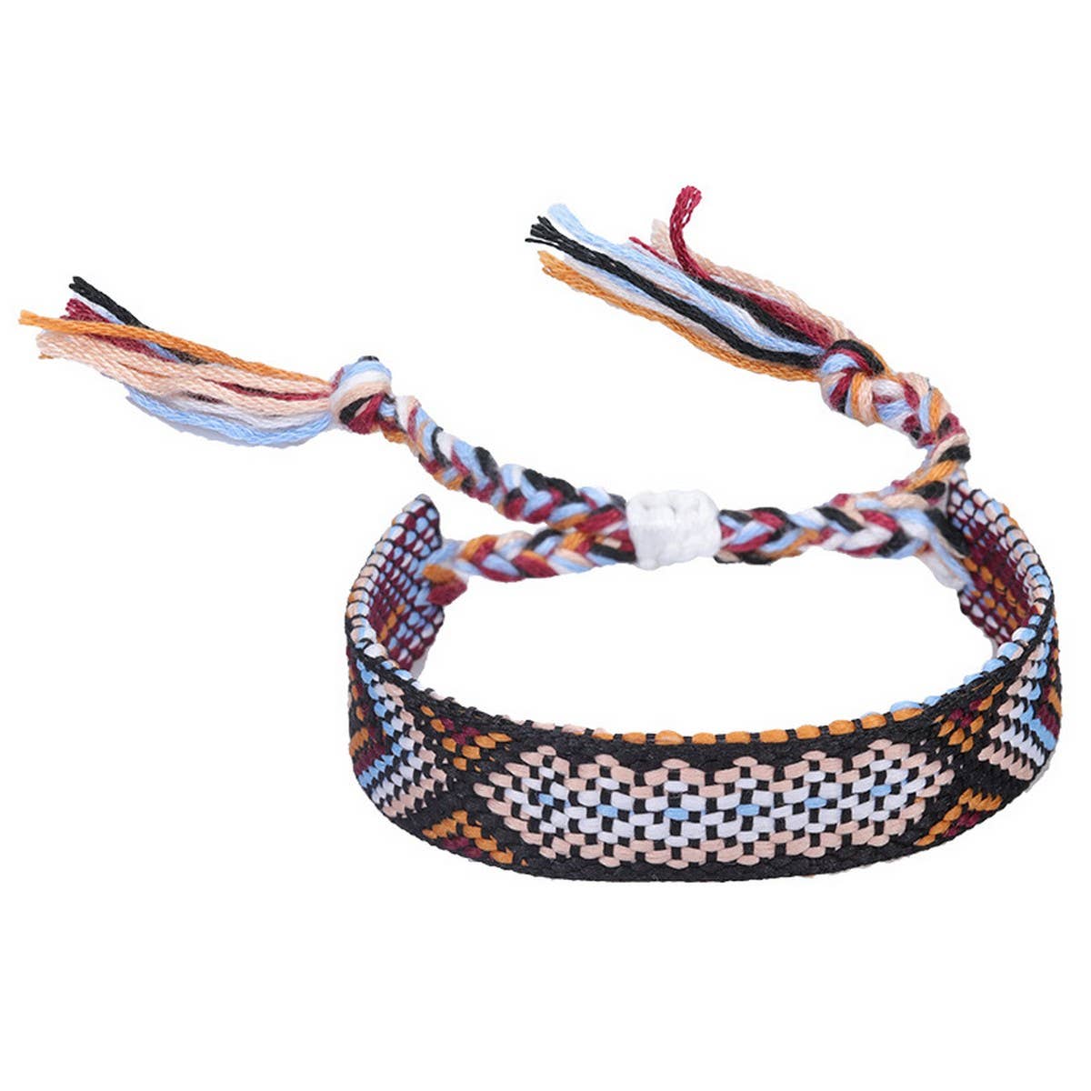 ETHNIC STYLE COLORFUL TASSEL WOVEN BRACELET_CWAJE0709