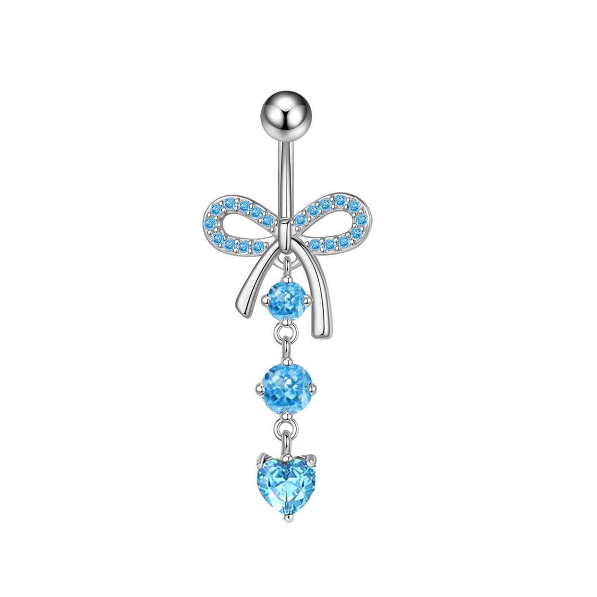 BOW KNOT CZ BELLY RING MINIMALIST BESTSELLER_CWMM9197