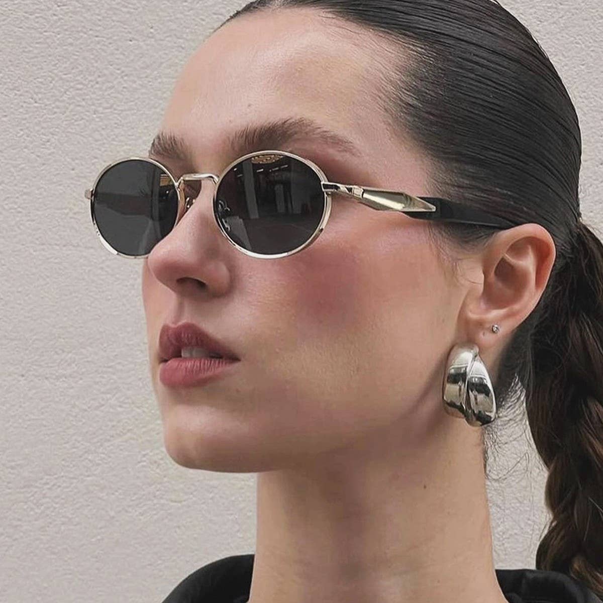 ROUND SMALL FRAME SUNGLASSES TRENDY SUNGLASSES_CWASG0604