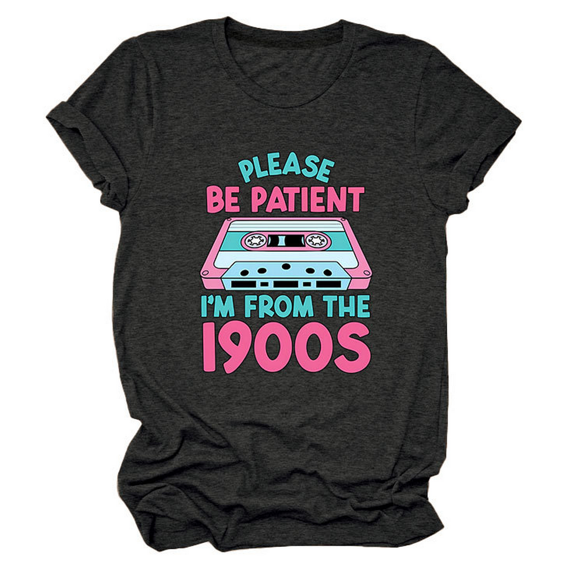 Women Teeplease Be Patient Letter Print_Cwtts1501