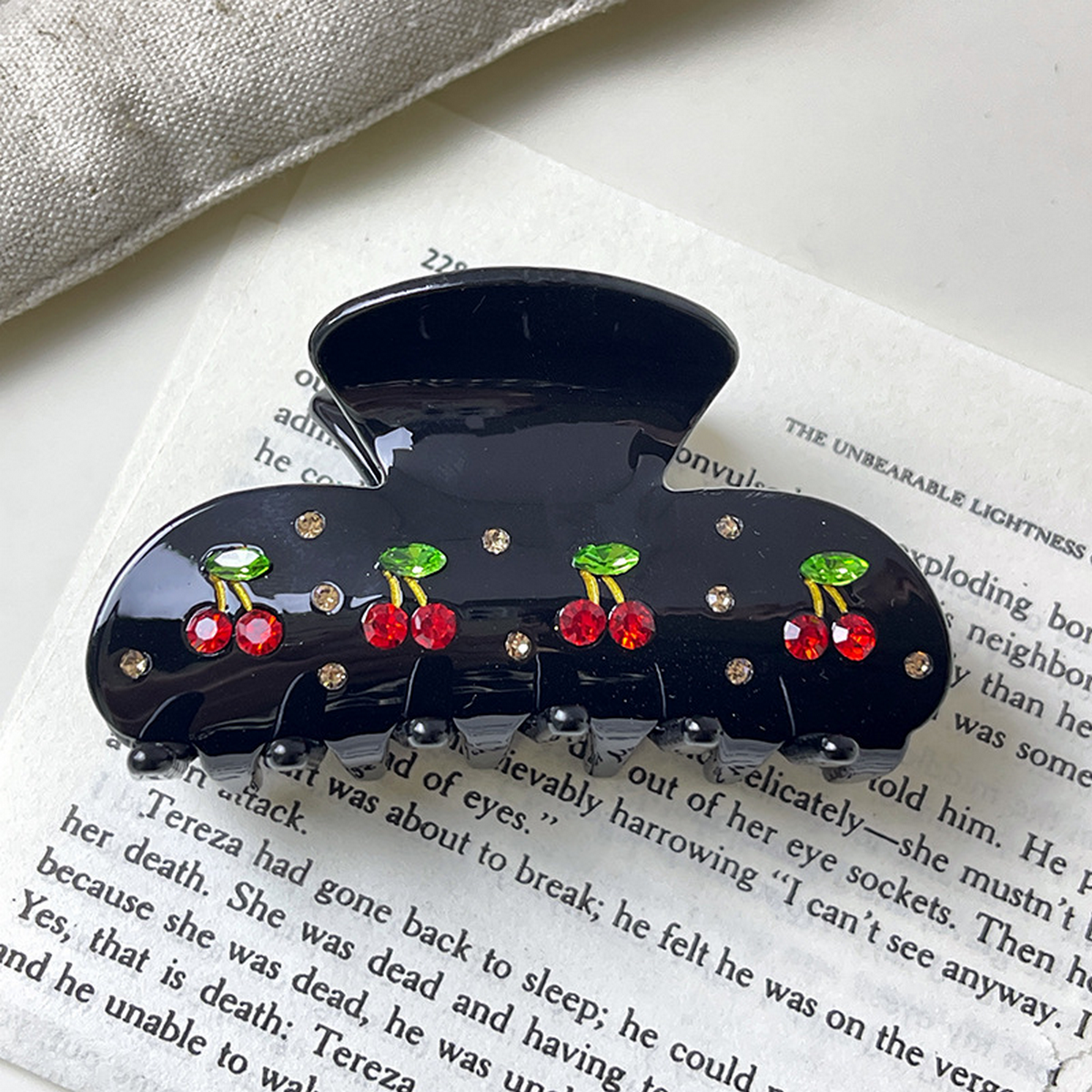 CHERRY ACETATE HAIR CLAW 8CM CUTE TRENDY CLASP_CWAHA1334