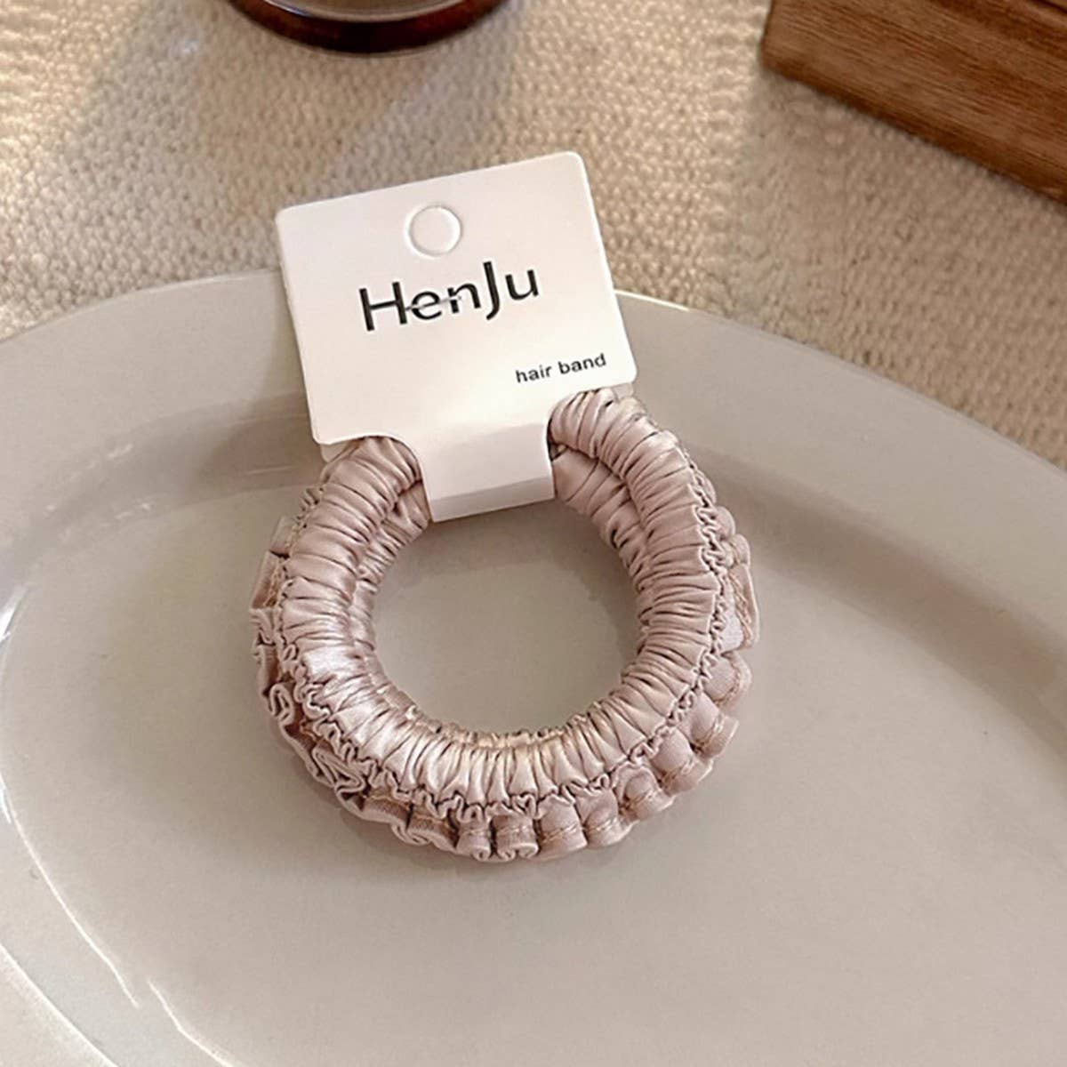 Elastic Pleated Mini Scrunchie Soft Hair Band_Cwaha08026