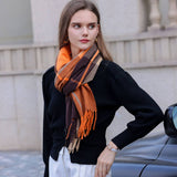DOPAMINE COLOR MATCHING CASHMERE SCARF WARM_CWASC0220