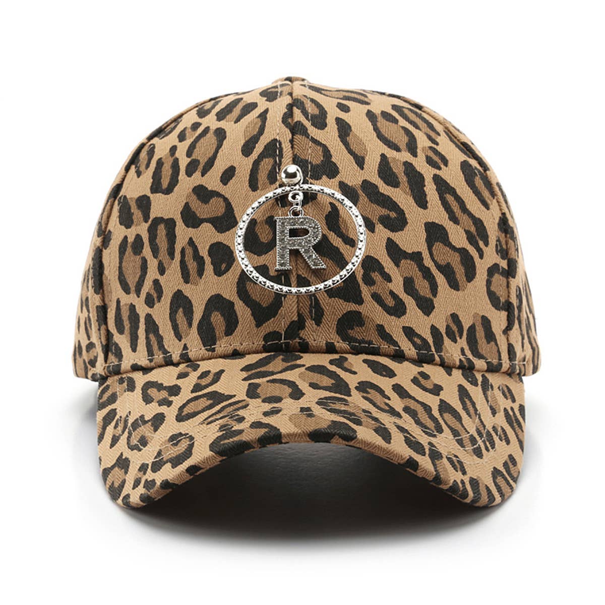 LEOPARD PRINT CURVED BRIM BASEBALL CAP STREET STYLE_CWAH1870