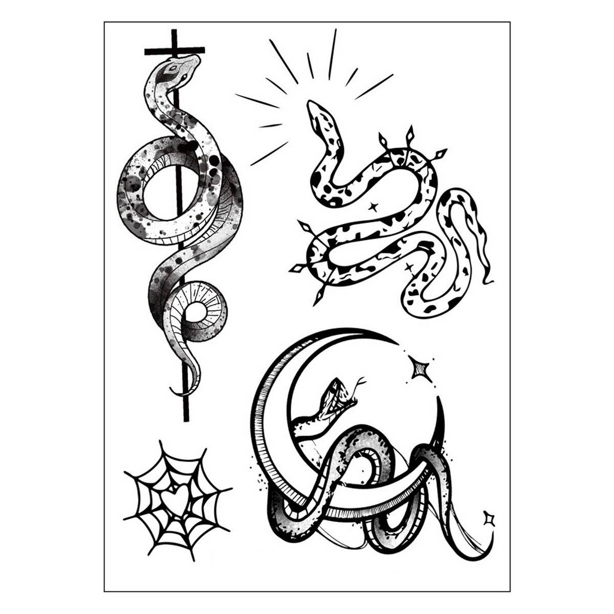 DARK TRIBAL SNAKE TATTOO BLACK MAMBA ARM STICKER_CWMM8374