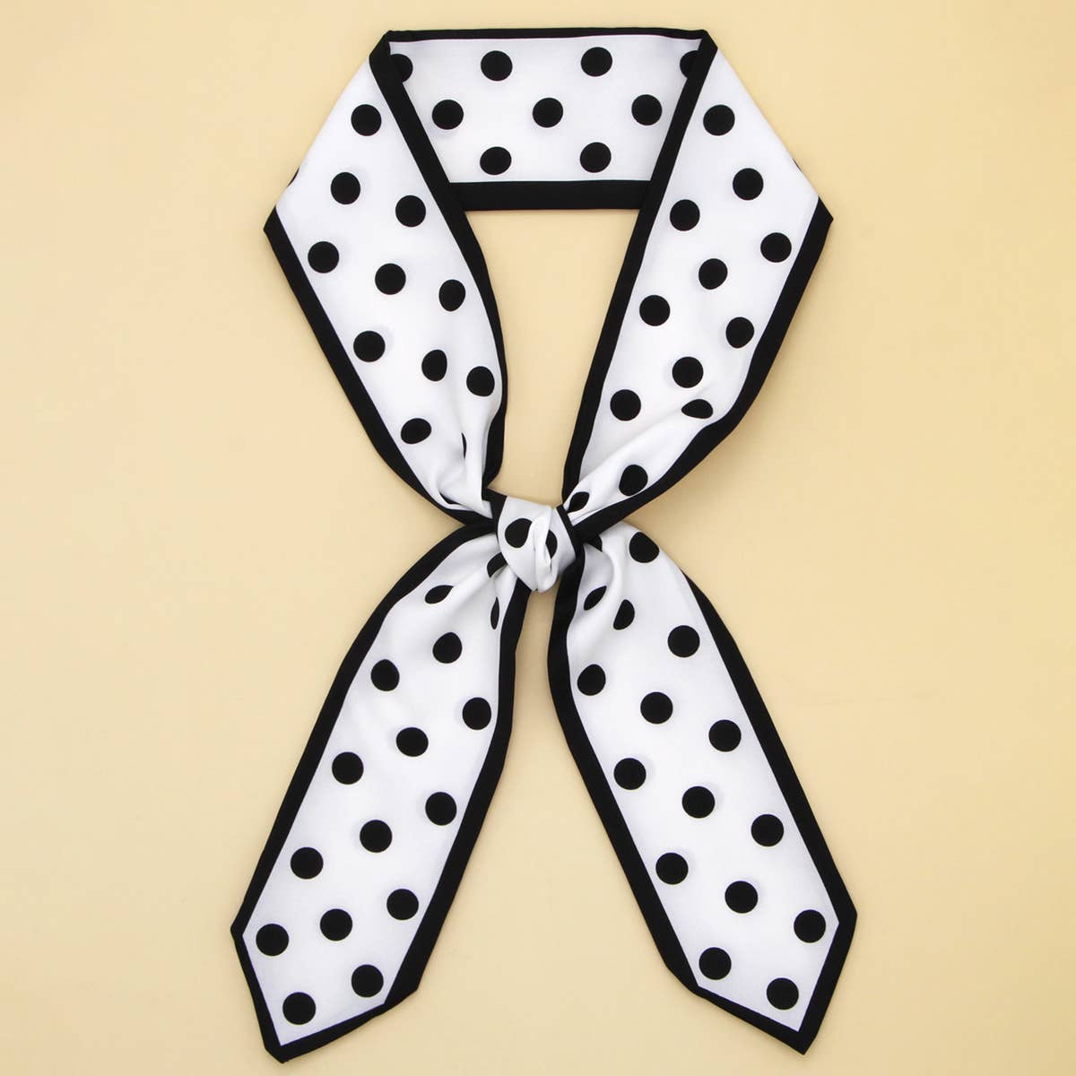 SKINNY FLORAL RIBBON SCARF FOR HAIR OR HANDBAG_CWASC0067