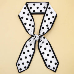 SKINNY FLORAL RIBBON SCARF FOR HAIR OR HANDBAG_CWASC0067