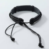 SIMPLE HAND WOVEN VINTAGE LEATHER BRACELET_CWMM4517