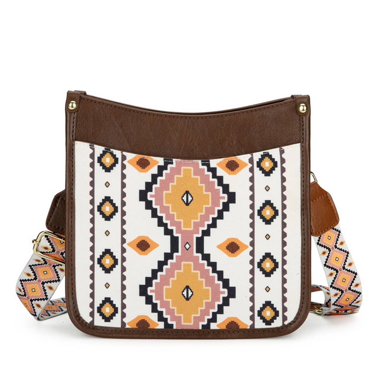 Vintage Bohemian Print Crossbody Tote Bag_Cwab2698