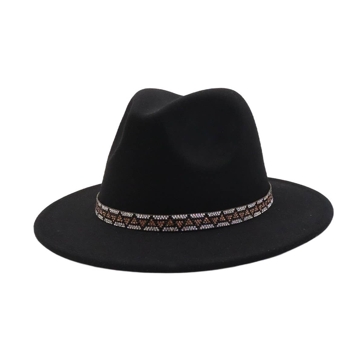 MEN WOMEN RETRO WOOL BLEND FEDORA HAT _CWAH04393